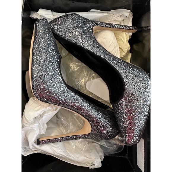 Rachel Roy Shoes - Womens Pewter Glitter Gardner Pumps Heels - Size 7.5 - Picture 14 of 15